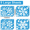 Ivenf Christmas Decorations Indoor, 8 Sheets Extra Large White Snowflake Window Clings Decor, Farmhouse Rustic Xmas Snowflake Decorations for the Home School Office Classroom Kids Winter Holiday Party