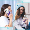 SHANSHUI Phone Card Holder, Cell Phone Silicone Wallet for Credit ID Business Card Pocket Fitting for iPhone, Android and Most Smartphones - 3 Pack Black Purple Blue