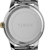 Timex Women's Essex Avenue 25mm Watch Box Set - Two-Tone Case White Dial with Two-Tone Expansion Band + Black Leather Strap
