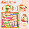 Magnetic Color and Number Maze, Montessori Toys for 3+ Year Old, Wooden Puzzle Activity Board, Learning Educational Counting Matching Toys for Toddlers and Kids Boys Girls Preschoolers 3 4 5 Years Old