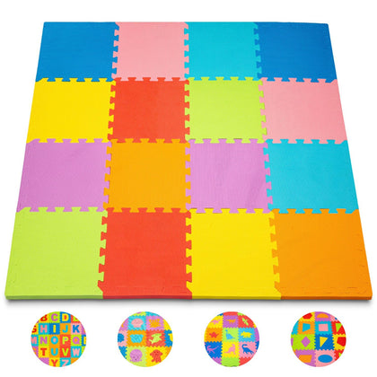ToyVelt Foam Puzzle Floor Mat for Kids - Interlocking Play Mat with Colors, Shapes, Alphabet, ABC, Numbers - Educational Large Puzzle Foam Floor Tiles for Crawling, Playroom, Play Area, Baby Nursery