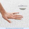 subrtex Bathroom Rugs Chenille Bath Rug Soft Short Plush, Water Absorbent Shower Mat Quick Dry Machine Washable(White,16