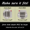 6 Pack Clear Stove Knob Safety Covers - Protect Little Kids with A Child Proof Lock for Oven/Stove Top/Gas Range - Baby/Toddler Kitchen Safety Guard - Check Dimensions