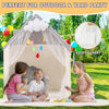 LOAOL Kids Play Tent with Two Doors and Windows, Middle Sized Playhouse Tent for Baby Girls and Boys, Imaginative Kids Indoor Playhouses Play Tent (Grey)