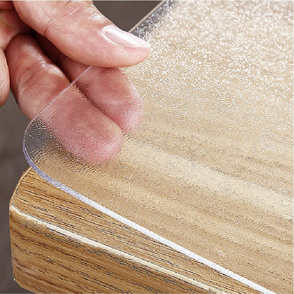 Royhom Clear Table Cover Protector 2mm Thick 86 x 42 Inch Table Protector for Dining Room Table, Waterproof Table Plastic Cover, Dining Table Cover Rectangle for Wood, Countertop, Kitchen Table