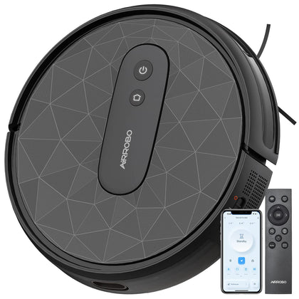 AIRROBO Robot Vacuum Cleaner with 2800Pa Suction Power, App Control, 120 Mins Runtime, Self-Charging Robotic Vacuum Cleaner for Low Carpet, Pet Hair, Hard Floors, P20