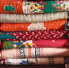 TEXTILLHUB Indian Wholesale Indian Tribal Kantha Quilt Vintage Handmade Blanket Patch Kantha Throw Hippie Bohemian Old Saree Made Kantha Rally Twin (Multi)