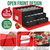 hatisan Large Christmas Ornament storage with Side Open, Drawer Style Trays Ornament Storage Box - 3