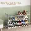 LINZINAR Shoe Rack 3 Tier Storage Organizer for Closet Entryway Metal Grey