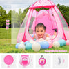 Princess Tent Girls Kids Playhouse, Pop Up Play Tent with Star Light, DISHIO Pop Up Ball Pit Tent Toys for Toddlers Baby 1 2 3 Year Old Girl Birthday Gift Ball Pits for Toddlers 1-3 Indoor&Outdoor