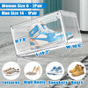 EZJOB Clear Shoe Boxes Stackable, Shoe Display Case, Acrylic Sneaker Shoe Storage Boxes Closet Organizers Shoe Container with Magnetic Door Plastic Sneaker Box,1Pack Size15