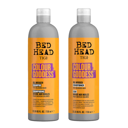 TIGI Bed Head Shampoo & Conditioner For Colored Hair Colour Goddess With Sweet Almond & Coconut Oils 2 x 25.36 fl oz