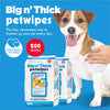 Petkin Pet Wipes for Dogs and Cats, 200 Wipes - Large Pet Wipes for Dogs and Cats - Cleans Ears, Face, Butt, Body and Eye Area - Convenient, Ideal for Home or Travel - 2 Packs of 100 Wipes