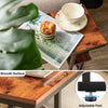 Yoobure C Shaped End/Side Table for Couch and Bed, Small Spaces, Living Room, Bedroom, Rustic Snack Table