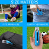 ouyili Sports Ball Pump Kit - Portable Air Pump Two-Way Dual Action Inflatable Perfect for Basketballs, Soccer Balls and More - Professional Hand Pump Kit with Needles and Flexible Hose (Blue)