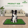 VKMUOI 23.6 x 35.4 in Dog Grass Pad with Tray Pet Training Pads with Tray Reusable Fake Grass for Dog to Pee on Dog Litter Box-Indoor/Outdoor Dog Potty Tray with Pee Pads