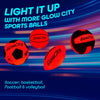 GlowCity Glow in The Dark Football - Light Up, Youth Size Footballs for Kids - LED Lights and Pre-Installed Batteries Included
