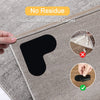 [12 Pack] Rug Gripper, Double Sided Non-Slip Rug Stickers Washable Area Rug Pad Carpet Tape Corner Side Gripper for Hardwood Floors and Tile