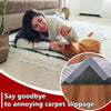 Urdar Brunnr Rug Carpet Non Slip Grippers for Floors, Large Carpet Tape Pads Removable, Strong Adhesive No Damaging for Floor, 8pcs Double Sided Rug Carpet Tape Strips