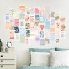 Danish Pastel Room Decor Aesthetic, 50pcs, Wall Decor Posters for Bedroom, Wall Collage Kit Aesthetic Pictures for Dorm Decor for Teen Girls Preppy Stuff