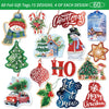 Christmas Gift Tags with String 60 Count(15 Assorted Glitter, Foil, Printed Designs for Xmas Holiday Present Wrapping)