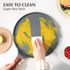 SENSARTE Nonstick Crepe Pan, Swiss Granite Coating Dosa Pan Pancake Flat Skillet Tawa Griddle 10-Inch with Stay-Cool Handle, Induction Compatible, PFOA Free
