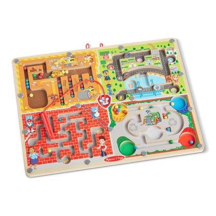 Melissa & Doug PAW Patrol Wooden 4-in-1 Magnetic Wand Maze Board - Activity Game, Travel Toys For Kids Ages 3+ - FSC-Certified Materials, Multicolor, 15.5 x 12.4 x 0.65
