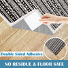Rug Pad Grippers (New Tech), 4PCS Reusable Washable Rug Tape on Hardwood Floors & Tiles, Dual Sided Adhesive Non Slip Rug Pads, Extra Strong Carpet Tape for Area Rugs to Keep Flat and in Place