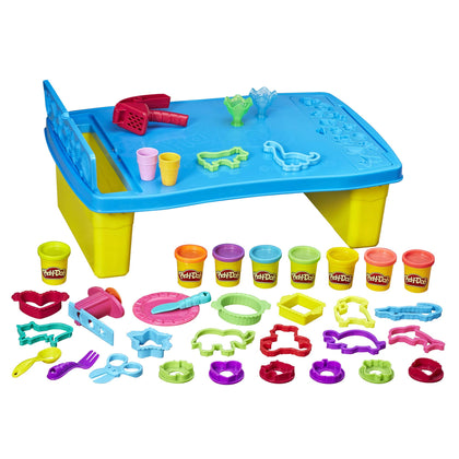 Play-Doh Play 'n Store Table Toy, Arts & Crafts Activities for Kids 3 Years & Up, Over 25 Play-Doh Accessories, 8 Modeling Compound Colors (Amazon Exclusive)