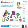 MEGAGONTILES 66PCS Premium Magnetic Tiles | STEM AUTHENTICATED | Magnet Tiles Polygons Set|Magnetic Blocks | Magnetic Toys | Magnetic Building Blocks |Toddler Boys Girls 3-10 Year Old