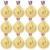 Wrzbest Metal Gold Silver Bronze Award Medals,Zinc Alloy Soccer Football Award Trophies Medal with Ribbon for Sports, Competitions, Celebration and Party Favors (New Gold Medals)