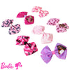 Luv Her Barbie Kids Bows - Hair Accessories Gift Set - Princess Hair Bows - 7 Pcs 4 Inch Bundle - Hair Bows for Girls - Barbie Hair clip - Alligator Clip - Ages 3 +