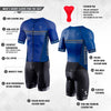 Synergy Cycling Skinsuit - Men's Pro Short Sleeve Tri Suit (Cardinal, Large)