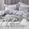 CozyLux Queen Size Comforter Set - 3 Pieces Grey Soft Luxury Cationic Dyeing Bedding Comforter for All Season, Gray Breathable Lightweight Fluffy Bed Set with 1 Comforter and 2 Pillow Shams