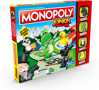 Hasbro Gaming Monopoly Junior Board Game for Kids Ages 5 and Up, 2-4 Players, Family Games