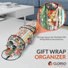 Clorso Wrapping Paper Storage - Fits 20 Standard Rolls of Wrapping Paper - Breathable Fabric, Waterproof Gift Wrapping Organizer Storage, Home Organization (Black)