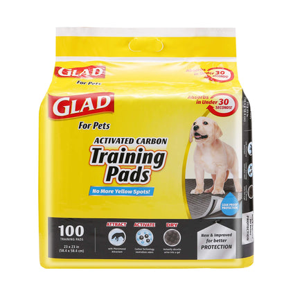 Glad for Pets Black Charcoal Training Pads for Dogs, 23