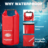 WELL-STRONG Waterproof First Aid Kit Roll Top Boat Emergency Kit with Waterproof Contents for Fishing Kayaking Boating Swimming Camping Rafting Beach Red