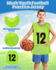 Suhine 48 Pcs Pinnies for Sports Double Soccer Penny Soccer Pinnies Scrimmage Vests Mesh Basketball Team Practice Jersey(Classic Number Style, for Kid)
