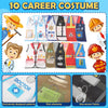 Geyoga 10 Pcs Kids Community Helper Dress Up Vest Career Cosplay Cloth Toddlers Occupation Pretend Play Costume (3-5 Years)