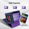 tombert Premium Deck Box Case for MTG Commander - Patented Design, Commander Display, As Deck Holder, Fits 100 Double-Sleeved Cards?black&purple?