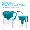 Brita Water Filter Pitcher for Tap and Drinking Water with 1 Standard Filter, Lasts 2 Months, 6-Cup Capacity, BPA Free, Turquoise