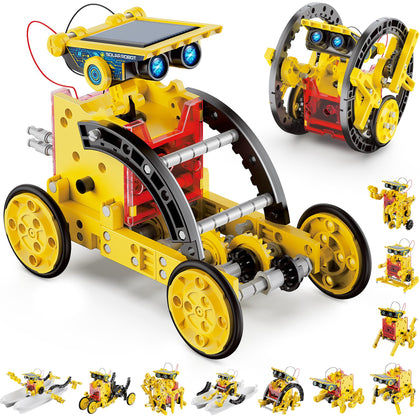 Hot Bee Solar Robot kit for Kids 8-12, 12-in-1 STEM Projects Science Experiment Kits for Kids Age 8-12,Building Robot Toy, Christmas Birthday Gift for Boys Girls 8 9 10 11 12 Years Old