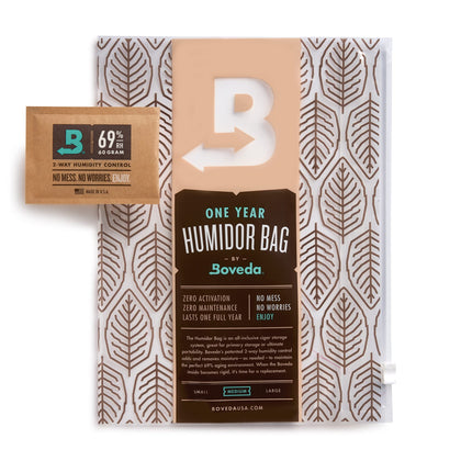 Boveda Portable Travel 2-Way Humidity Resealable Bag - Waterproof & Dustproof - Preloaded with 69% RH Pack - Patented Technology - Medium Storage For 15 Items - 1 Count