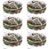 6 Pcs Transparent Christmas Wreath Storage Bag Clear Wreath Storage Container Heavy Duty Wreath Protector with Handle for Christmas Wreath Home Party Decor Easy Xmas Holiday Storage, 24'', 30'', 36''