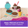 Kinetic Sand Scents, Ice Cream Treats Playset with 3 Colors of All-Natural Scented Play Sand & 6 Serving Tools, Sensory Toys, Christmas Gifts for Kids