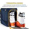 Unigear Ski Boot Bag, 50L Ski Boot Travel Backpack for Ski Helmet, Goggles, Gloves, Skis, Snowboard & Accessories (Blue)