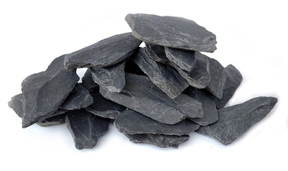 Natural Slate Stone 3 to 5 inch Rocks for Miniature and Fairy Garden, Aquascaping Aquariums, Reptile enclosures & Model Railroad. (5lbs)