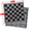 Giant Checkers Board Game and Jumbo Tic Tac Toe 3-in-1 Set for Kids and Adults, 24 Chips and Reversible Rug Mat, Family Party Night Board Game, Camping Floor Lawn Game, Indoor and Outdoor Activities