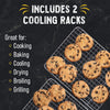 Checkered Chef Cooling Rack - Set of 2 Stainless Steel, Oven Safe Grid Wire Cookie Cooling Racks for Baking & Cooking - 8 x 11 ¾